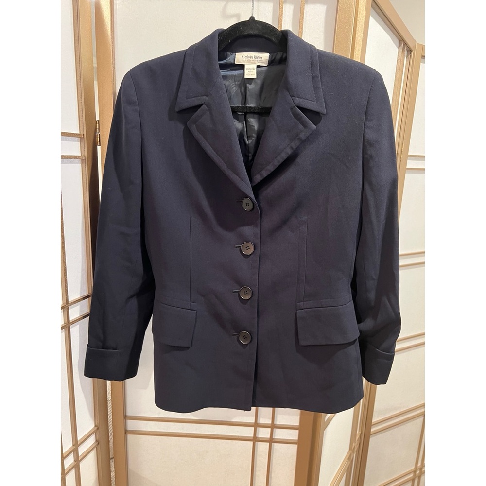 Vintage Calvin Klein Navy Blazer!!! Sz S!!